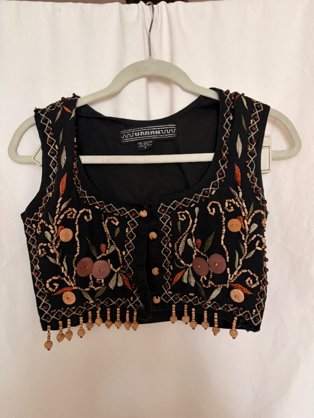 Vintage beadwork vest - festivals and summer